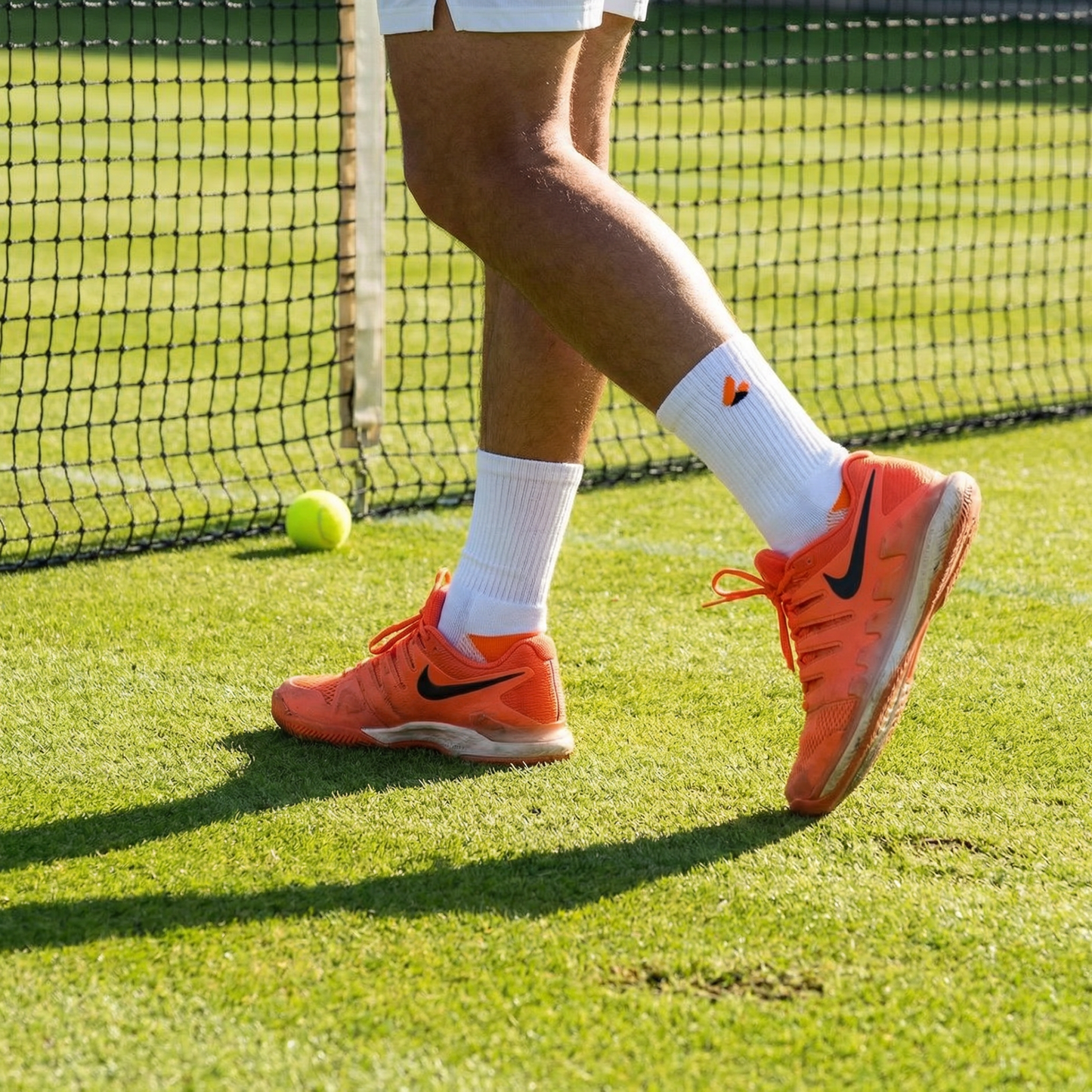 Chaussettes de Tennis Crew Lite Blanc/Orange