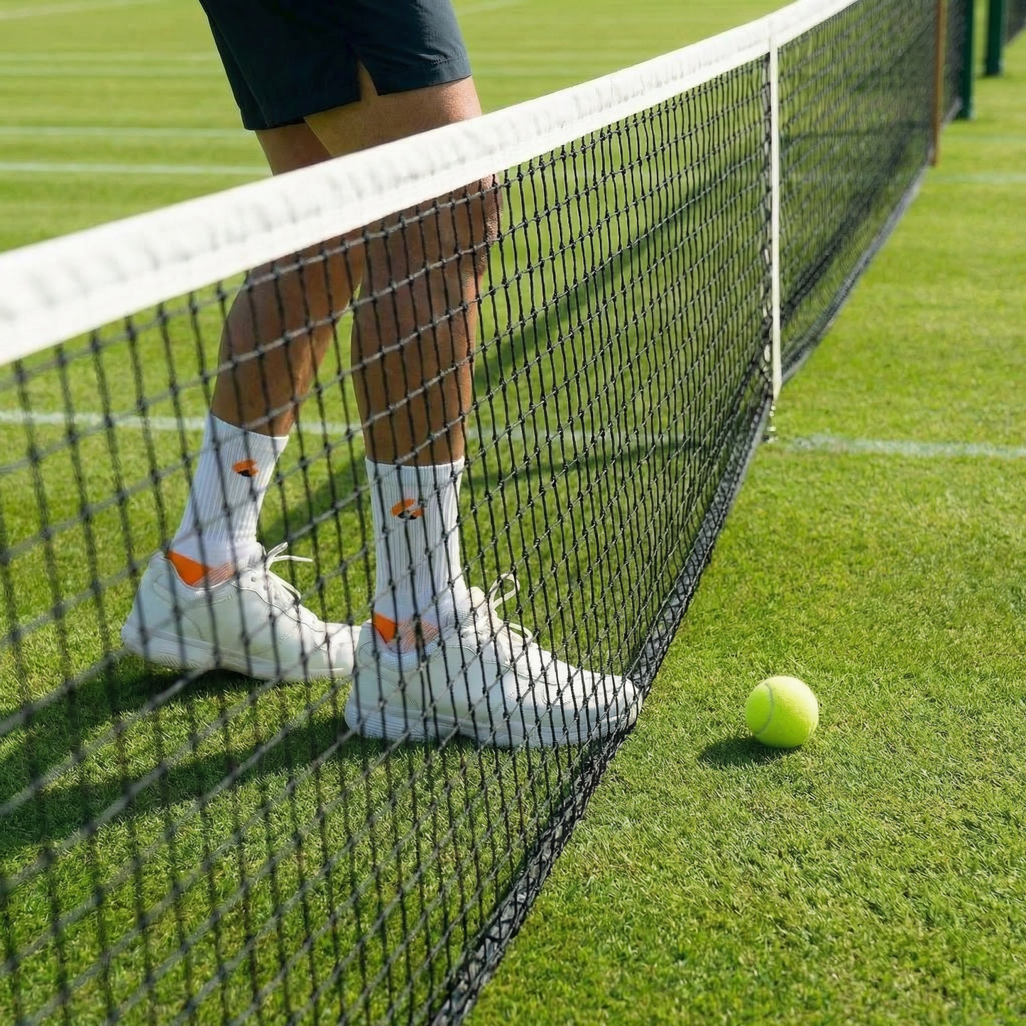 Tennis Socken Crew Weiss/Orange