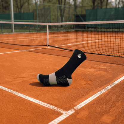 Tennis Socken Crew Schwarz/Grau